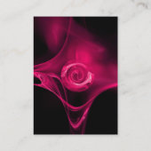 FRACTAL ROOS 3 helderroze zwart vioolzwart Visitekaartje (Achterkant)