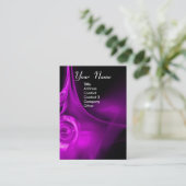 FRACTAL ROOS 3 licht paarse zwart Visitekaartje (Staand voorkant)