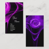 FRACTAL ROOS 3 licht paarse zwart Visitekaartje (Voorkant / Achterkant)