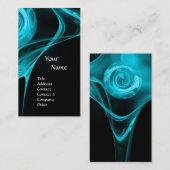 FRACTAL ROOS 3 lichtblauw zwart Visitekaartje (Voorkant / Achterkant)