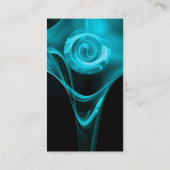 FRACTAL ROOS 3 lichtblauw zwart Visitekaartje (Achterkant)