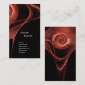FRACTAL ROOS 3 zacht antiek rood zwart Visitekaartje (Voorkant / Achterkant)