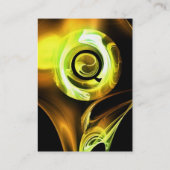 FRACTAL ROOS 4 MONOGRAM heldergeel bruin zwart Visitekaartje (Achterkant)