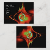 FRACTAL ROOS ABSTRACTE ZWISSELS rood blauwgroen gr Visitekaartje (Voorkant / Achterkant)