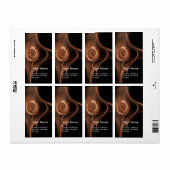 FRACTAL ROOS Bruin zwart Etiket (Full Sheet)