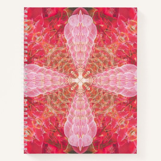 Fractal Roos - Laptop Notitieboek (Voorkant)