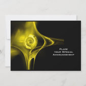 FRACTAL ROOS lichtgeel zwart Kaart (Achterkant)