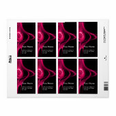 FRACTAL ROOS Roze Fuschsia Black Etiket (Full Sheet)