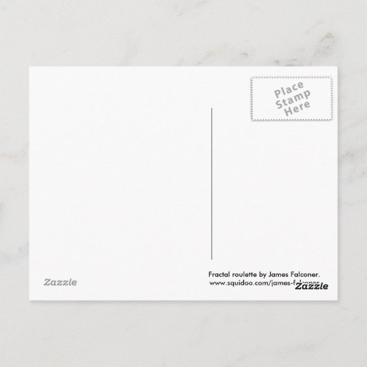 Fractal Roulette Briefkaart (Achterkant)