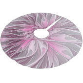 Fractal Roze Bloem Ster, Floral Fantasy Patroon Kerstboom Rok (Gekanteld)