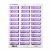 Fractal S~01 Monogram Terugkeeradreslabels Etiket (Full Sheet)