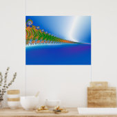 Fractal Seascape Poster (Keuken)