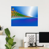 Fractal Seascape Poster (Thuiskantoor)