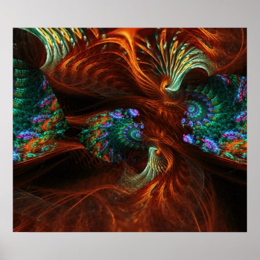 Fractal Seeds Swirl Poster (Voorkant)