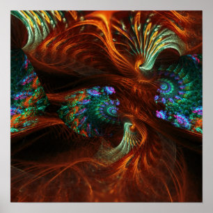 Fractal Seeds Swirl Poster
