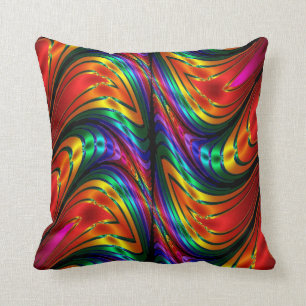 Fractal Silk Rainbow Kussen