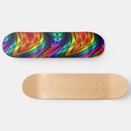 Fractal Silk Rainbow Skateboard (Horizontaal)