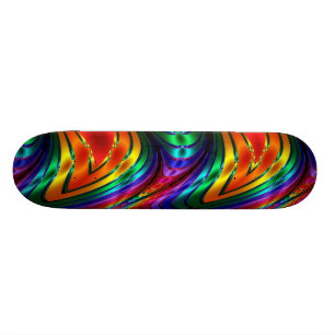 Fractal Silk Rainbow Skateboard