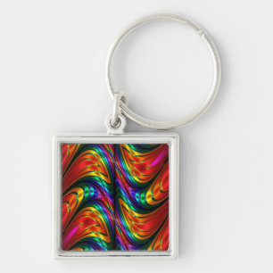 Fractal Silk Rainbow Sleutelhanger