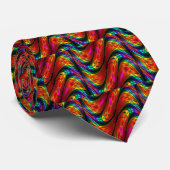 Fractal Silk Rainbow Stropdas (Opgerold)