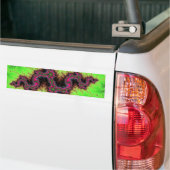 Fractal Snake - roze, fuchsie en neongroen Bumpersticker (Op Truck)