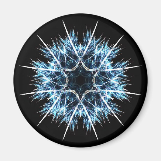 Fractal sneeuwvlok magneet (Voorkant)