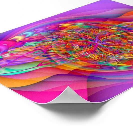 Fractal Snoep Sky Abstract Art Poster (Hoek)