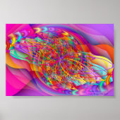 Fractal Snoep Sky Abstract Art Poster (Voorkant)