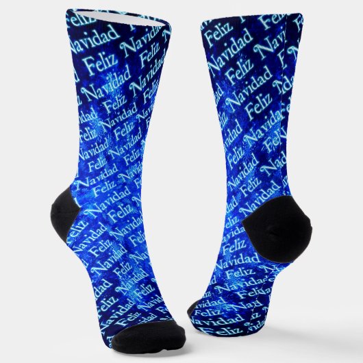 Fractal Snowburst - Feliz Navidad Socks Sokken (Gebogen)