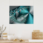 Fractal Sparkle 2 Abstract geometrisch Poster (Keuken)