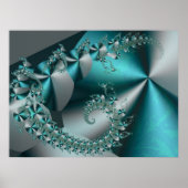 Fractal Sparkle 2 Abstract geometrisch Poster (Voorkant)