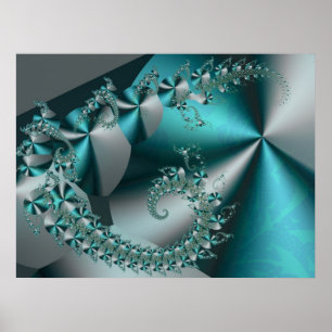 Fractal Sparkle 2 Abstract geometrisch Poster