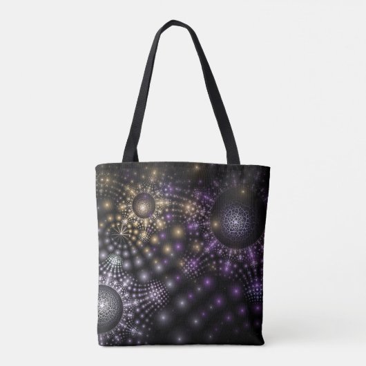 Fractal Sphere Art Mandala Universe Sierkussen Tote Bag (Achterkant)