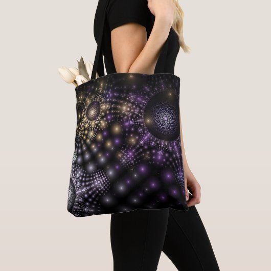 Fractal Sphere Art Mandala Universe Sierkussen Tote Bag (Dichtbij)