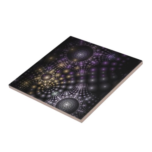 Fractal Sphere Art Mandala Universum Tegeltje (Zijkant)