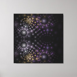 Fractal Sphere Mandala Universe Stretched Canvas Afdruk