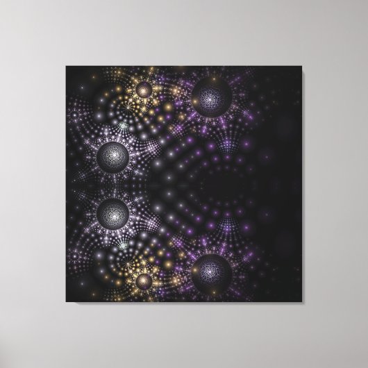 Fractal Sphere Mandala Universe Stretched Canvas Afdruk (Voorkant)
