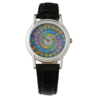 Fractal spiraal shell kralen horloge
