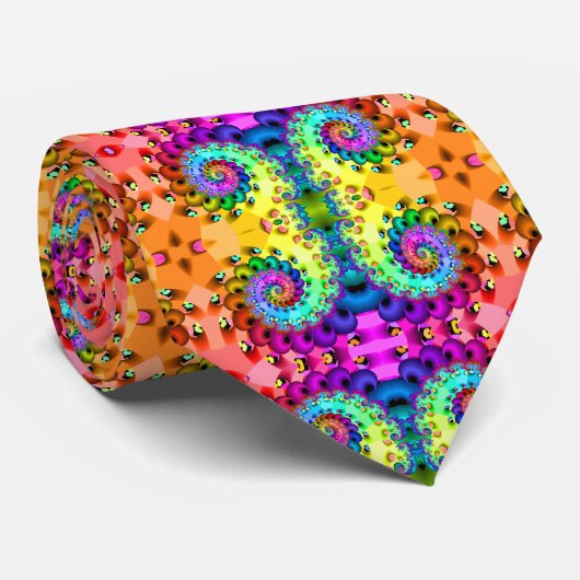 Fractal Spiral Delight Stropdas (Opgerold)