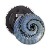 Fractal Spiral Elegance Bottle Open Button Flesopener (Voorkant)