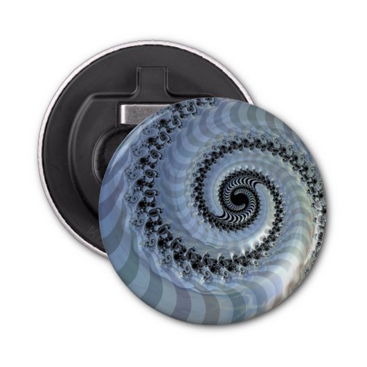 Fractal Spiral Elegance Bottle Open Button Flesopener (Voorkant)