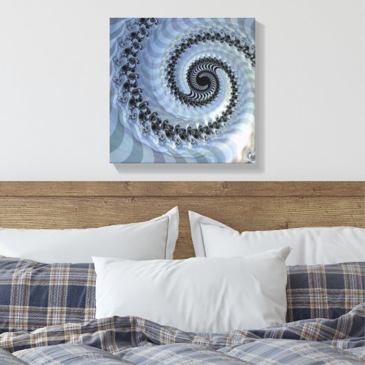 Fractal Spiral Elegance Canvas Print (Insitu (Slaapkamer))