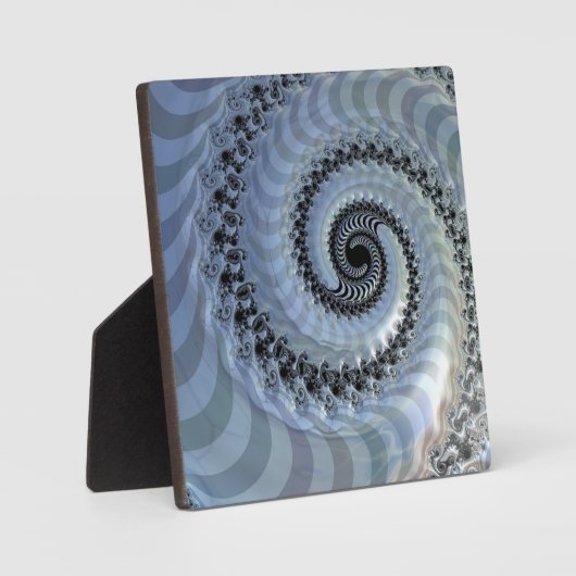 Fractal Spiral Elegance Plaque met Easel Fotoplaat (Voorkant)