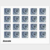 Fractal Spiral Elegance Square Sticker (Vel)