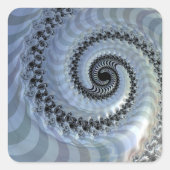 Fractal Spiral Elegance Square Sticker (Voorkant)