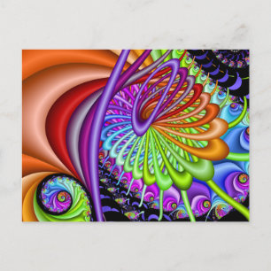 Fractal Spiral Pulling Taffy Briefkaart