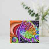 Fractal Spiral Pulling Taffy Briefkaart (Staand voorkant)