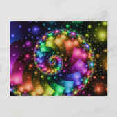 Fractal Spiral Rainbow Nebula Briefkaart (Voorkant)