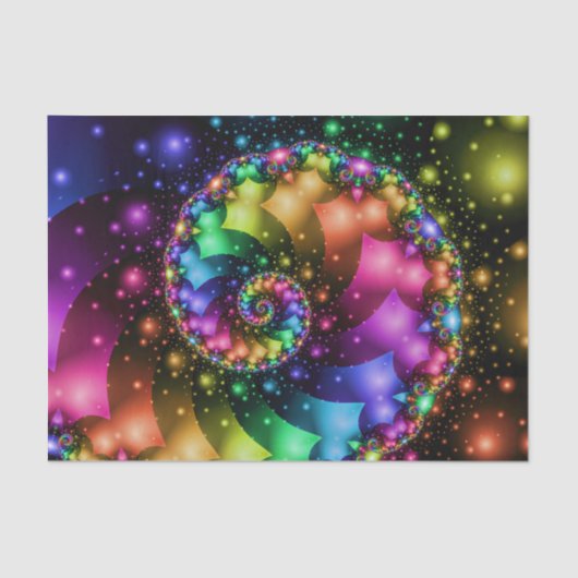 Fractal Spiral Rainbow Nebula Tissuepapier (Voorkant)