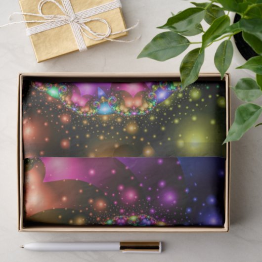 Fractal Spiral Rainbow Nebula Tissuepapier (Geschenk)